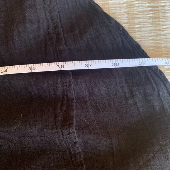 Women's Button Down Midi Dress Black XL Coconut Buttons Lace Insert large Pocket - Picture 6 of 6